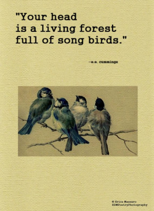 Living Forest- | e.e. cummings Quote | Inspirational Quote | Birds ...