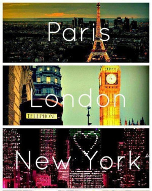 paris, london, new york