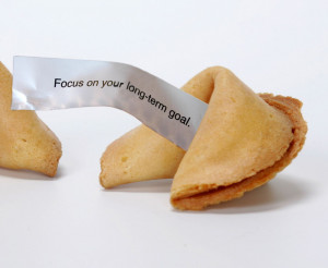 Fortune cookie with message
