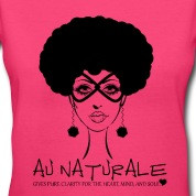 Au Naturale - Women's V-Neck TShirt Natural Hair