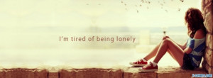 lonely girl quote facebook cover for timeline