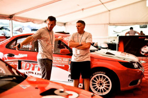 Scott-Eklund Racing Team Principal Andy Scott and Samuel Hubinette