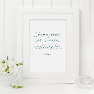 Olaf from Disney's Frozen Quote Print, Instant Digital Download ...