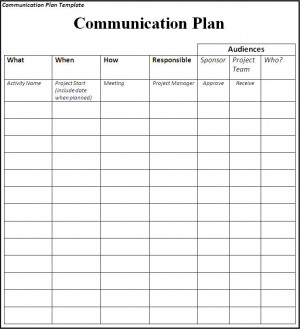 Communication Plan Outline Template