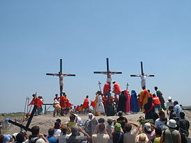 Devotional crucifixion in San Fernando, Pampanga, Philippines, Easter ...