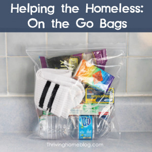 ... goodie bags for the homeless. You can be sure the bag includes socks