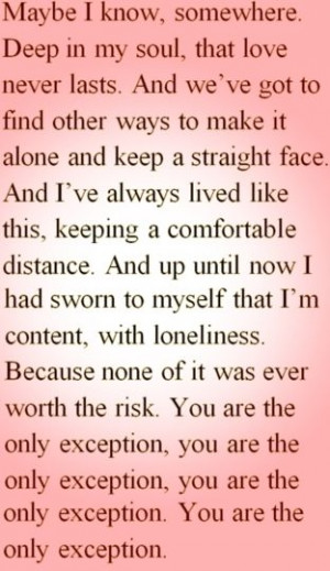 Please don't make me regret it...