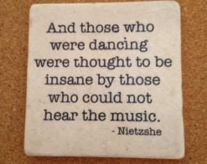 Philosophical Quote on Coaster Nietzsche Quote Trivet Home Decor Dorm ...