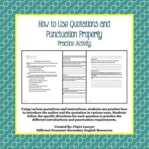 writing papers using evidence, they will be able to lead in to quotes ...