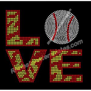 Product Code: Love Zebra Baseball Rhinestone Transfer