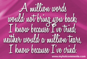 Miss You More Than Words Can Say And Even More Today...