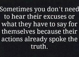 Excuses, excuses, excuses get old