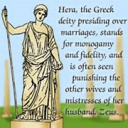 Hera, the wife whom Zeus often cheated on