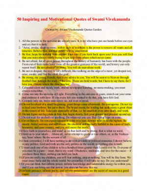 50 inspiring and motivational quotes of swami vivekananda