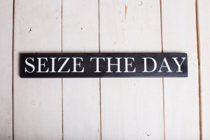 day wooden signs, carpe diem, quotes on wood signs, small wood signs ...