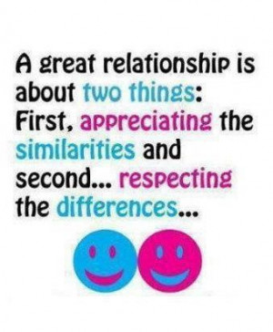 Respect the differences.....