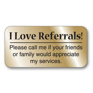 ... real estate marketing with gold i love referrals real estate labels