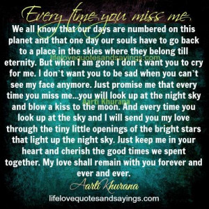 Every time You Miss me.. - Love Quotes And Sayings
