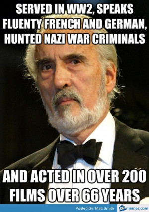 Christopher Lee is awesome