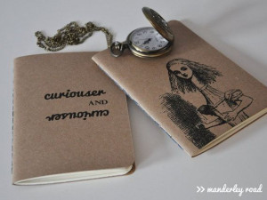 ... notitieboekjes Lewis Carroll Alice in Wonderland quote, illustratie