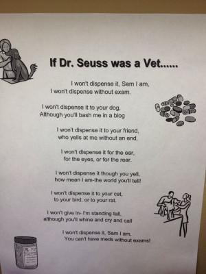 Dr. Seuss as a vet