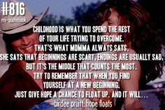 Just give hope a chance to float up...