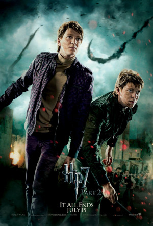 ... Weasley Deathly Hallows Part 2 Action Poster: The Weasley Twins [HQ