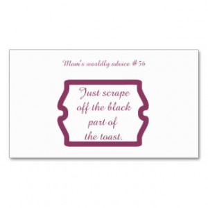 Funny mom quotes on t-shirts and gifts for mom. business card ...
