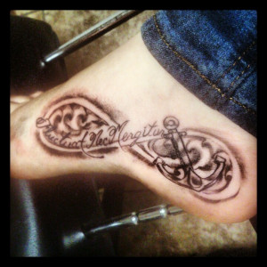 Infinity anchor tattoo