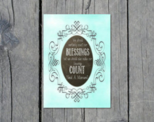 5X7 LDS Quotes Make your Blessings Count Instant Download Wall Decor ...