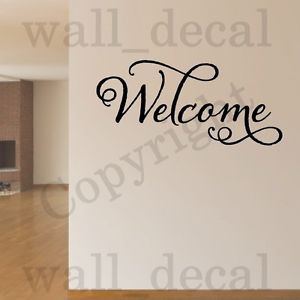 Welcome-Entryway-Hall-Wall-Decal-Vinyl-Sticker-Decor-Quote-Family ...