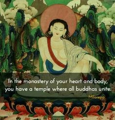 Milarepa on black - Tibet Shop - [kagyu]