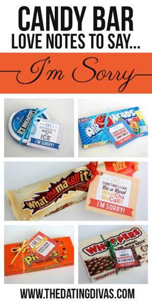 Candy Bar Love Notes to Say I'm Sorry