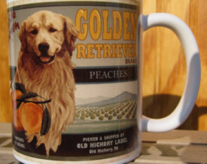 Golden Retriever Crate Label Coffee Mug ...