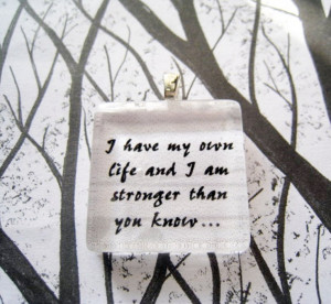 Leather and Lace Lyric by Stevie Nicks Don Henley Glass Tile Pendant ...