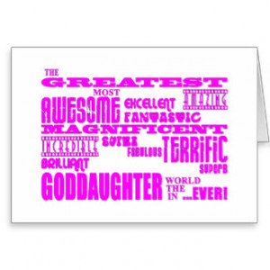 Fun Gifts for Goddaughters : Greatest Goddaughter Card