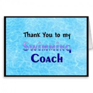 Thank You To My Swimming Coach Greeting Cards by dndartstudio
