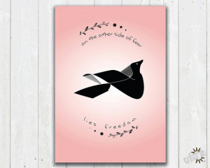 QUOTE PRINT: Custom Dove of Freedom,Inspirational quote, Motivational ...