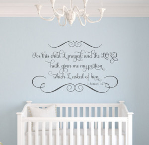... Bible Verse Personalized Name Wall Quote - Baby Nursery Wall Decals 22