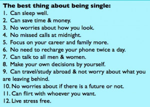 best thing about being single . . .Being Single, Singleand Learning ...