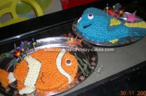 Homemade Nemo And Dory Birthday Cake: This Nemo And Dory Birthday Cake ...
