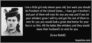 am a little girl only eleven years old, but want you should be ...