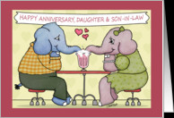 Happy Anniversary to Daughter and Son-in-law-Elephants Share Milkshake ...