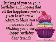 Happy Birthday Wishes, Quotes, Sayings and Messages for a Friend