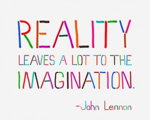 imagination, john lennon, quotes, reality, text