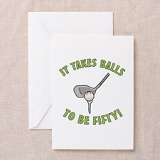 50th Birthday Golfing Gag Greeting Card for