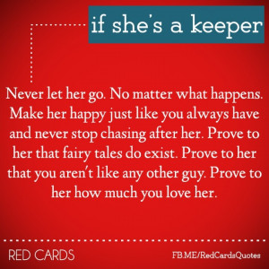If she's a keeper...
