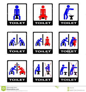funny toilet educative sign.