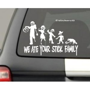 We ate your stick family car sticker!