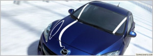 Mazda 3 Blue Running Facebook Timeline Cover